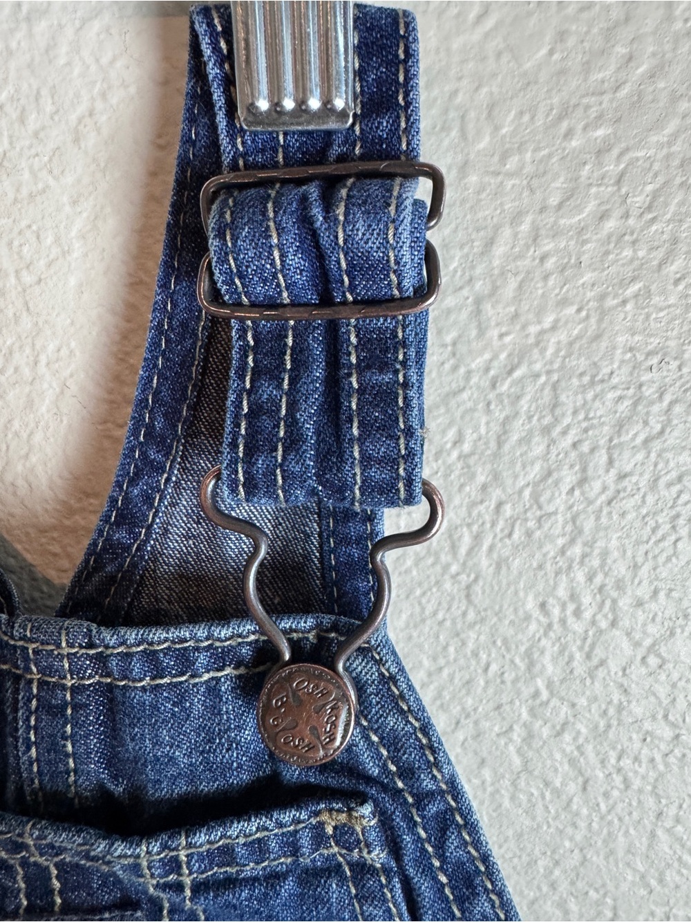 OshKosh B'gosh Indigo Denim Short Overalls for Kids 12M - Picture 5 of 15